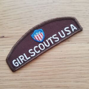 Vintage 90s Girl Scouts USA Brown Patch